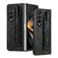 thumbnail image 1 of Allytech Galaxy Z Fold 5 Case with Strap Pencil Holder, Premium PU Leather Drop Protective Shockproof Anti-Scratch Slim Lightwegith Case Cover for Samsung Galaxy Z Fold 5 - Black, 1 of 8