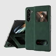 thumbnail image 1 of Allytech Galaxy Z Fold2 Case, Flip Cover for Galaxy Z Fold2, Premium PU Leather Solid Color Business Retro Cover Phone Case for Samsung Galaxy Z Fold2 - Green, 1 of 7