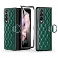 thumbnail image 1 of Allytech Galaxy Z Fold4 Case with Build-in Screen Protector, Premium PU Leather Cover with Ring Holder Shockproof Anti-Scratch Bumper Phone Case for Samsung Galaxy Z Fold4 - Darkgreen, 1 of 12
