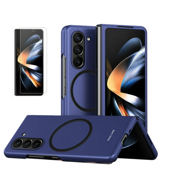 Allytech Galaxy Z Fold4 Case with Screen Protector, Z Fold4 Magnetic Case, Compatible with Magsafe Wireless Charging Support Anti-Scratch Slim Fit Lightweight Phone Case for Samsung Galaxy Z Fold4