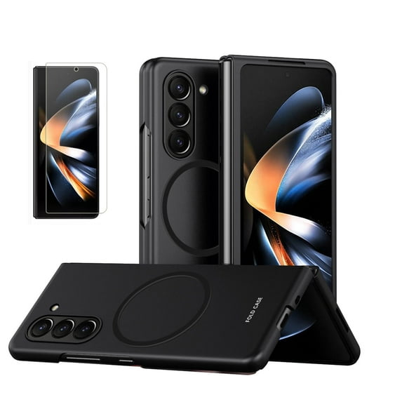 Allytech Galaxy Z Fold4 Case with Screen Protector, Z Fold4 Magnetic Case, Compatible with Magsafe Wireless Charging Support Anti-Scratch Slim Fit Lightweight Phone Case for Samsung Galaxy Z Fold4