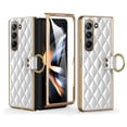 thumbnail image 1 of Allytech Galaxy Z Fold5 Case with Build-in Screen Protector, Premium PU Leather Cover with Ring Holder Shockproof Anti-Scratch Bumper Phone Case for Samsung Galaxy Z Fold5 - White, 1 of 12
