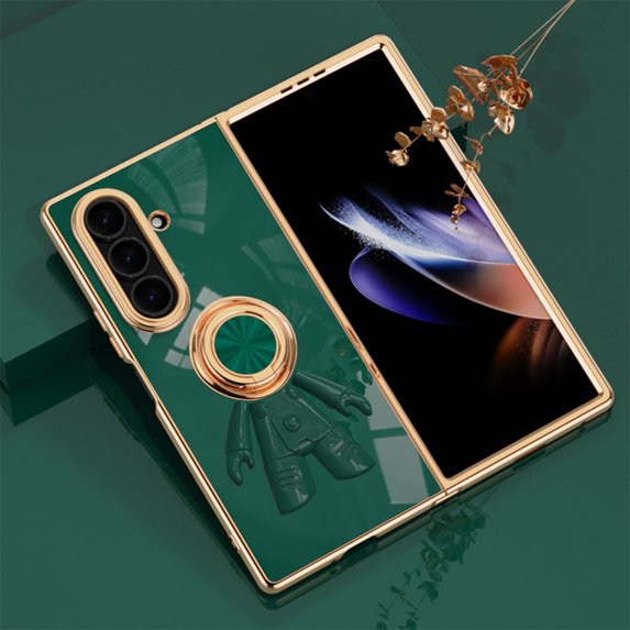Allytech Galaxy Z Fold7 Case, Samsung Z Fold7 Cover, Spaceman Design Kickstand Shockproof Slim Fit Lightweight Anti-Scratch Protective Phone Case for Samsung Galaxy Z Fold7 - Darkgreen