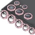 thumbnail image 1 of Allytech Glitter Bling Camera Lens Protector for Samsung Galaxy S23 Ultra, Individual Lens Protector Sparkly Bling S24 Ultra Camera Cover Ring Clear Tempered Glass 9H Case Friendly, Rosegold, 1 of 7