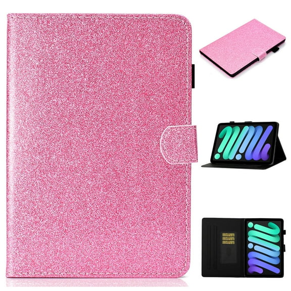 Allytech Glitter Bling Case for Apple iPad 10th Generation 10.9 Inch 2022, Slim Fit Smart Cover Auto Sleep Wake Protective Multi Angle Viewing Stand Shockproof Case for iPad 10 - Pink