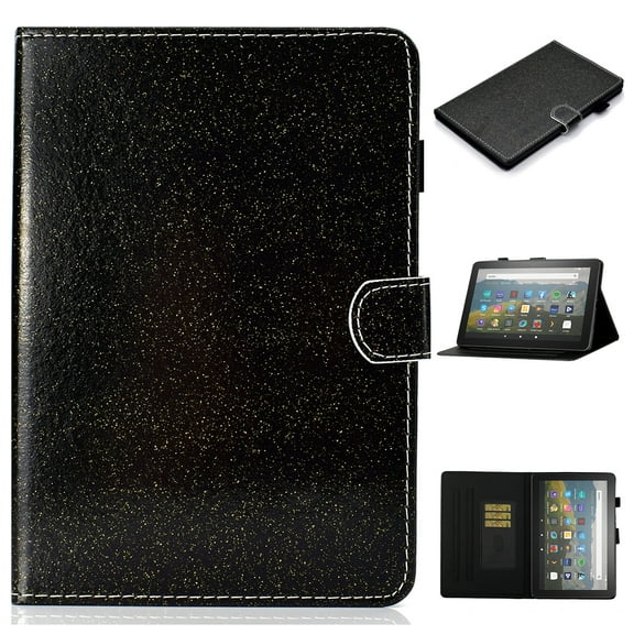 Allytech Glitter Case for Amazon Fire Max 11 Tablet 13th Gen 2023 Released, Slim Fit PU Leather Folio Stand Pencil Holder Multi Angle Viewing Stand Shockproof Case for Fire Max 11 - Black