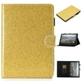 thumbnail image 1 of Allytech Glitter Case for Amazon Fire Max 11 Tablet 13th Gen 2023 Released, Slim Fit PU Leather Folio Stand Pencil Holder Multi Angle Viewing Stand Shockproof Case for Fire Max 11 - Gold, 1 of 6
