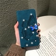 thumbnail image 1 of Allytech Glitter Case for Apple iPhone 15 6.1", Bling Butterfly Embossed PU Leather Slim Fit Shockproof Lightweight Cards Slots Kickstand Folio Flip Cover Wallet Case for Apple iPhone 15 - Blue, 1 of 4