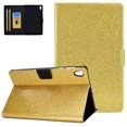 thumbnail image 1 of Allytech Glitter Case for Lenovo Tab M10 HD 2nd Gen 10.1 Inch TB-X306F / TB-X306X 2020 Case, PU Leather Folio Stand Cover with Pen Holder Card Pocket for Lenovo Tab M10 HD 2nd Gen 10.1",Gold, 1 of 1