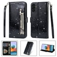 thumbnail image 1 of Allytech Glitter Case for Samsung Galaxy A05S, Bling PU Leather Flip Folio Stand Cards Holder Anti-Scratch Shockproof Bumper Wallet Case Cover for Galaxy A05S - Black, 1 of 6