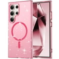 thumbnail image 1 of Allytech Glitter Case for Samsung Galaxy S24 FE [Support Wireless Charging], Slim Military Grade Drop Protection Non-Slip Anti-Yellowing Anti-Scratch Bling Translucent Case - Pink, 1 of 8