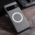 thumbnail image 1 of Allytech for Google Pixel 6 Case, Magnetic MagSafe Retro PU Leather Cloth Fabric Pattern Shockproof TPU Anti-Scratch Slim Classic Business Case Cover for Google Pixel 6 6.4" 2021 Released, Gray, 1 of 7