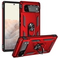 thumbnail image 1 of Allytech Google Pixel 6 Case, Pixel 6 Case with Stand Ring Holder, Heavy Duty Protection Shockproof Anti-scratch Kickstand Defender Bumper Case Cover for Google Pixel 6, Red, 1 of 6