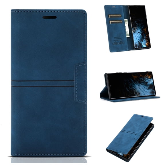 Allytech for Google Pixel 6 Case Wallet, Vegan PU Leather Kickstand Credit Card Holder Magnetic Cover Classic Flip TPU Bumper Scratch Resistant Case for Google Pixel 6 2021(6.4 inch), Blue