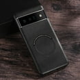 thumbnail image 1 of Allytech for Google Pixel 6 MagSafe Case, Compatible with MagSafe Charging, Premium PU Leather Back TPU Edges Drop Proof Scratch Resistant Thin Lightweight Protective Case Cover for Google 6, Black, 1 of 7