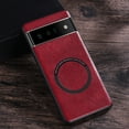 thumbnail image 1 of Allytech for Google Pixel 6 Pro MagSafe Case, Compatible with MagSafe Charging, Premium PU Leather Back TPU Edges Drop Proof Scratch Resistant Thin Lightweight Case Cover for Google 6 Pro, Red, 1 of 7
