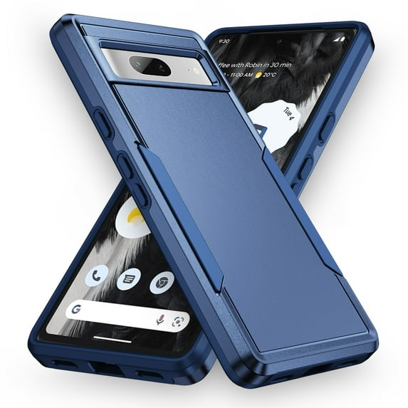 Allytech Google Pixel 6a Case 6.1" - Heavy Duty Shockproof Protective Anti-Scratch Slim Fit Dual Layers Hybrid Back Cover Shell Case for Google Pixel 6a - Blue