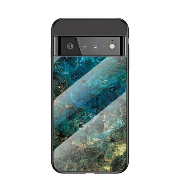 Allytech Google Pixel 7 2022 Case, Marble Series Tempered Glass Back Cover Shockproof Drop Protective Anti-scratch TPU Edge Back Cover Case for Google Pixel 7 2022 Released
