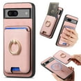 thumbnail image 1 of Allytech Google Pixel 7 Case, Detachable Magnetic Wallet Case with Card Holder & Ring Stand, Support Car Mount, Premium PU Leather Shockproof Durable Protective Slim Case Cover - Pink, 1 of 11