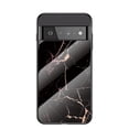 thumbnail image 1 of Allytech Google Pixel 7 Pro 2022 Case, Marble Series Tempered Glass Back Cover Shockproof Drop Protective Anti-scratch TPU Edge Back Cover Case for Google Pixel 7 Pro 2022 Released, 1 of 1