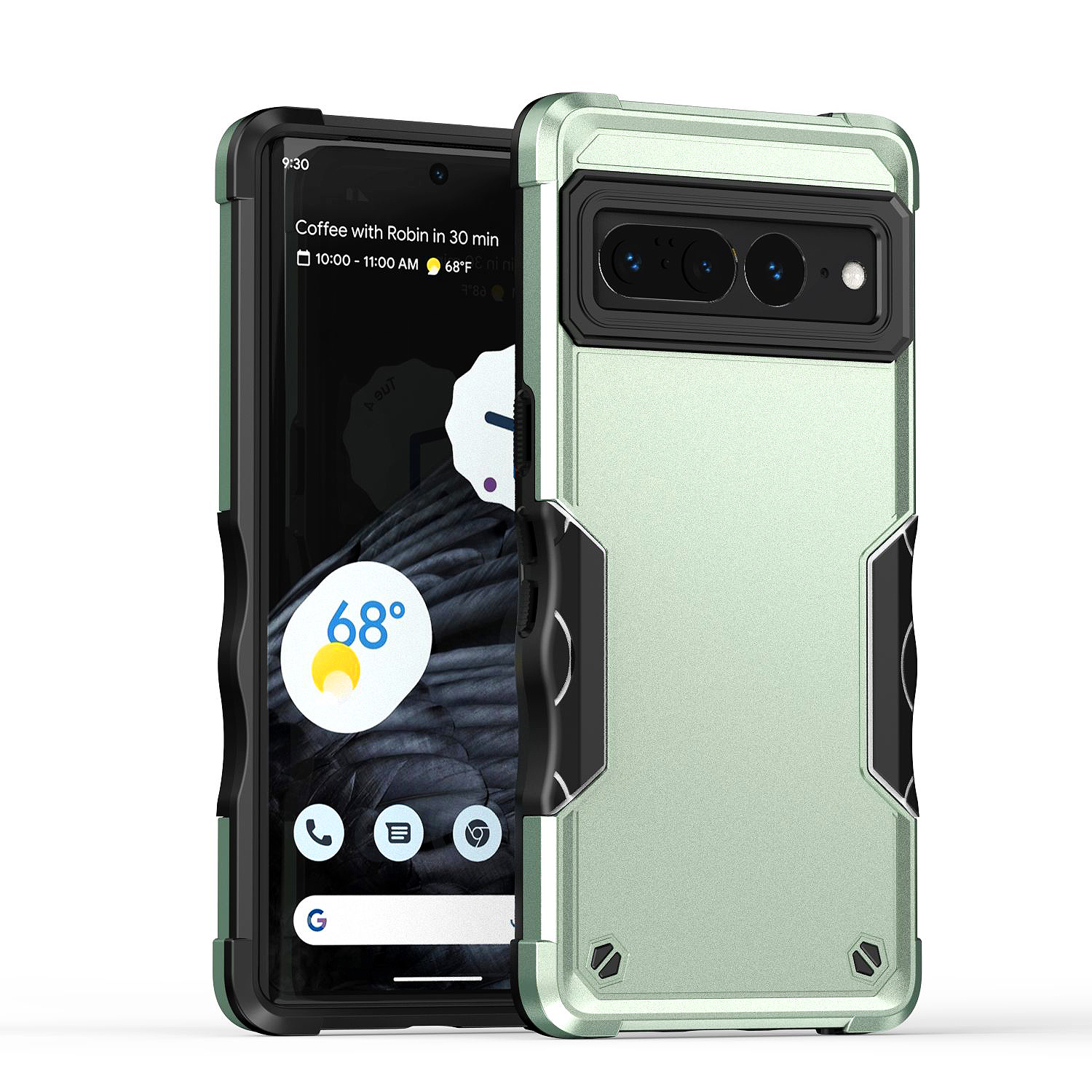 Allytech for Google Pixel 7 Pro Case 6.7 inch, Google Pixel 7 Pro Cover, Slim Soft TPU + PC Cover Case Non-Slip Shockproof Heavy Duty Cell Phone Case for Google Pixel 7 Pro 5G 2022, Green