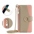 thumbnail image 1 of Allytech for Google Pixel 7 Pro Wallet Case, Zipper Pocket Detachable Shoulder Strap Cards Holders Shockproof Protective Flip Cover Wallet Case for Google Pixel 7 Pro - Pink, 1 of 7