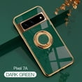thumbnail image 1 of Allytech for Google Pixel 7A Case 2023, Ring Holder Electroplated Plating Silicone Edge 360 Rotation Kickstand Slim Soft Flexible TPU Protective Cover for Google Pixel 7a 5G 6.1-inch,Darkgreen, 1 of 9