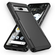Allytech Google Pixel 7A Case 6.1 - Heavy Duty Shockproof Protective Anti-Scratch Slim Fit Dual Layers Hybrid Back Cover Shell Case for Google Pixel 7A - Black