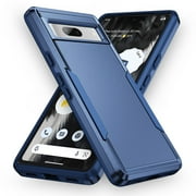Allytech Google Pixel 7A Case 6.1 - Heavy Duty Shockproof Protective Anti-Scratch Slim Fit Dual Layers Hybrid Back Cover Shell Case for Google Pixel 7A - Blue