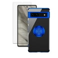 thumbnail image 1 of Allytech Google Pixel 7A Case with Ring Holder + 1 Pcs Tempered Glass Screen Protector - Shockproof Anti-Scratch Back Cover Case for Google Pixel 7A 6.1" - Blue, 1 of 9