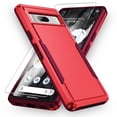 thumbnail image 1 of Allytech Google Pixel 7A Case with Screen Protector - Military Grade Protection Shockproof Anti-Scratch Rugged Hybird Case Cover for Goolge Pixel 7A 6.1" - Red, 1 of 7