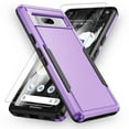thumbnail image 1 of Allytech Google Pixel 7A Case with Screen Protector - Military Grade Protection Shockproof Anti-Scratch Rugged Hybird Case Cover for Goolge Pixel 7A 6.1" - Purple, 1 of 7