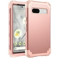 thumbnail image 1 of Allytech Google Pixel 7A Case with Screen Protector - Rugged Hybrid PC Cover Military Grade Protection Shockproof Anti-Scratch Corner Protective Case Cover for Google Pixel 7A 6.1" - Rosegold, 1 of 6