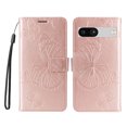 thumbnail image 1 of Allytech Google Pixel 7a Case Wallet, PU Leather Big Butterfly Embossed Shockproof Cards Holder Hand Wrist Protective Flip Stand Cover Wallet Case for Goolge Pixel 7a - Rosegold, 1 of 9