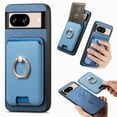 thumbnail image 1 of Allytech Google Pixel 8 Case, Detachable Magnetic Wallet Case with Card Holder & Ring Stand, Support Car Mount, Premium PU Leather Shockproof Durable Protective Slim Case Cover - Blue, 1 of 7