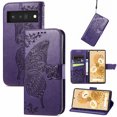 thumbnail image 1 of Allytech Google Pixel 9A Flip Wallet Case, Luxury PU Leather [Butterfly & Flower Embossed] Magnetic Clasp Stand Case Built-in Card Slots & Cash Pocket, Shockproof Wrist Strap Case, Purple, 1 of 6
