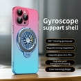 thumbnail image 1 of Allytech Gradient Case for iPhone 12 with Lens Protector, [Compatible with MagSafe], Rotatable Gyroscope Kickstand Shockproof Ultra Slim Matte Case for iPhone 12 - Pink, 1 of 12