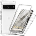 thumbnail image 1 of Allytech Gradient Clear Case for Google Pixel 7 Pro - Built-in Screen Protector - Hard PC + Flexible TPU Hybrid Shockproof Anti-Scratch Full Body Protection No Yellowing Ultra Slim Case - Clear, 1 of 5