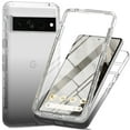 thumbnail image 1 of Allytech Gradient Clear Case for Google Pixel 8 Pro - Built-in Screen Protector - Hard PC + Flexible TPU Hybrid Shockproof Anti-Scratch Full Body Protection No Yellowing Ultra Slim Case - Black, 1 of 5
