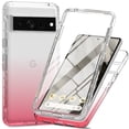 thumbnail image 1 of Allytech Gradient Clear Case for Google Pixel 8 Pro - Built-in Screen Protector - Hard PC + Flexible TPU Hybrid Shockproof Anti-Scratch Full Body Protection No Yellowing Ultra Slim Case - Pink, 1 of 5
