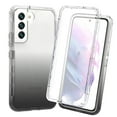thumbnail image 1 of Allytech Gradient Clear Case for Samsung Galaxy S22 Plus - Built-in Screen Protector - Hard PC + Flexible TPU Hybrid Shockproof Anti-Scratch Full Body Protection No Yellowing Ultra Slim Case - Black, 1 of 5