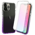 thumbnail image 1 of Allytech Gradient Clear Case for iPhone 13 Pro - Built-in Screen Protector - Hard PC + Flexible TPU Hybrid Shockproof Anti-Scratch Full Body Protection No Yellowing Ultra Slim Case - Purple, 1 of 5