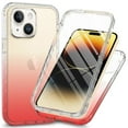 thumbnail image 1 of Allytech Gradient Clear Case for iPhone 15 - Built-in Screen Protector - Hard PC + Flexible TPU Hybrid Shockproof Anti-Scratch Full Body Protection No Yellowing Ultra Slim Case - Pink, 1 of 6