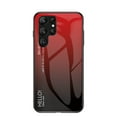 thumbnail image 1 of Allytech Gradient Color Case for Samsung Galaxy S24 Ultra, Slim Fit Tempered Glass Back Cover Shockproof Bumper Anti-Scratch Phone Case for Galaxy S24 Ultra - Red, 1 of 7