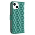 thumbnail image 1 of Allytech Heavt Duty Protective Wallet Case for iPhone 14 Plus, PU Leather Flip Folio Case Kickstand Card Holders & Cash Pocket Luxury Lines Diamond Pattern Stylish Case for iPhone 14 Max, Green, 1 of 7
