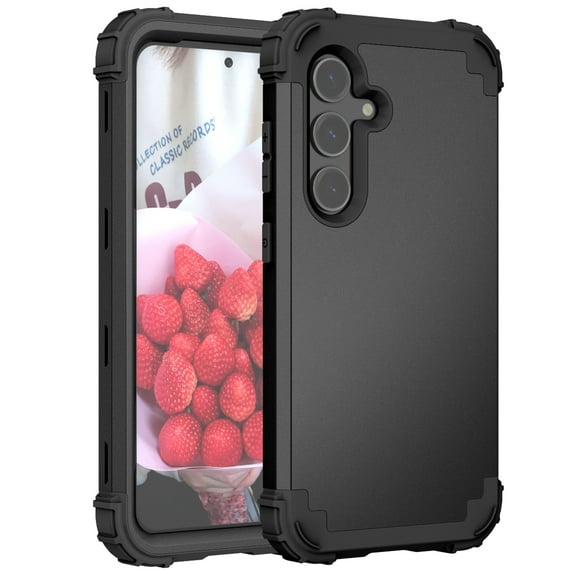 Allytech Heavy Duty Case for Samsung Galaxy S23 FE, Soft TPU + Rugged PC Triple-Layers Four Corners Protection Shockproof Anti-Scratch Case for Samsung Galaxy S23 FE - Black