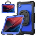 thumbnail image 1 of Allytechgroup Rugged Case for Lenovo Tab M11 11" 2024, Adjustable Kickstand Case with Built-in Screen Protector Shoulder Strap Anti-Drop Shockproof Full Body Protection Case, Black+Blue, 1 of 8