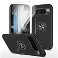 thumbnail image 1 of Allytech Hybrid Case for Google Pixel 10 Pro XL with 360° Rotatable Ring Kickstand, 2 Pcs Screen Protector, Screen Lens Protection Shockproof Anti-Fall Magnetic Car Mount Back Case - Black, 1 of 7