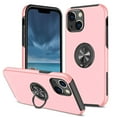 thumbnail image 1 of Allytech Hybrid Case for iPhone 14 with 360° Rotatable Ring Kickstand, Soft TPU + Rugged PC, Screen Lens Protection Shockproof Anti-Fall Magnetic Car Mount Back Case - Rosegold, 1 of 7