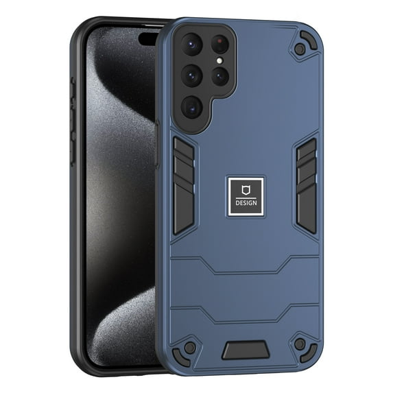 Allytech Hybrid Protective Case for Samsung Galaxy S24 Ultra, Camera Screen Protection, Soft TPU Bumper + Hard PC Back Panel Anti-Drop & Anti-Oil Case Cover for Samsung Galaxy S24 Ultra, Navyblue